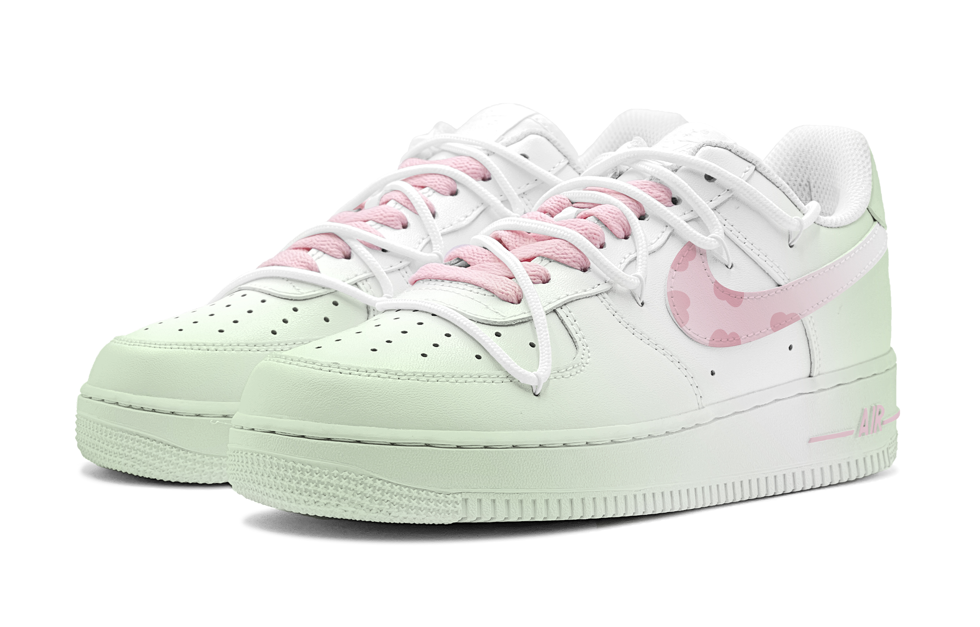 Lookbook 나이키 에어포스 1 로우 '구아바 그린 그레이프' (커스텀) DH2920-111(TeamS-芭乐青提女S-BOX)