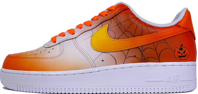 【客製化球鞋】Nike Air Force 1 Low 7 合成革 空軍一號 萬聖節 南瓜燈 蜘蛛網主題 低筒 休閒鞋 男女同款 橙灰 Buy 【客製化球鞋】Nike Air Force 1 Low 7 合成革 空軍一號 萬聖節 南瓜燈 蜘蛛網主題 低筒 休閒鞋 男女同款 橙灰