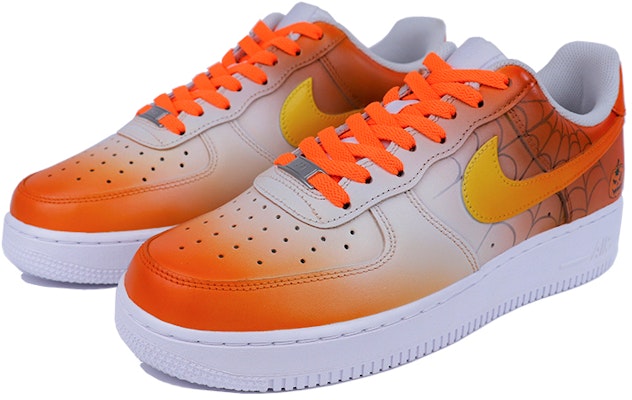 【客製化球鞋】Nike Air Force 1 Low 7 合成革 空軍一號 萬聖節 南瓜燈 蜘蛛網主題 低筒 休閒鞋 男女同款 橙灰 Lookbook 【客製化球鞋】Nike Air Force 1 Low 7 合成革 空軍一號 萬聖節 南瓜燈 蜘蛛網主題 低筒 休閒鞋 男女同款 橙灰
