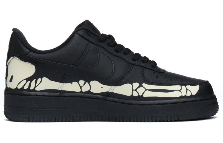 Order [Sepatu Custom] Nike Air Force 1 Low 'Halloween Tengkorak' CW2288-001(Teamfour-男女同款骷髅骨黑色)