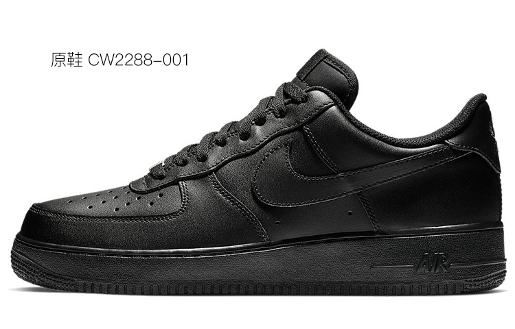 Sizing [Sepatu Custom] Nike Air Force 1 Low 'Halloween Tengkorak' CW2288-001(Teamfour-男女同款骷髅骨黑色)