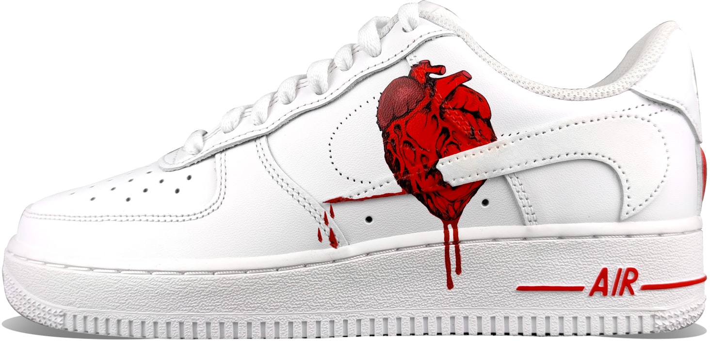 custom-shoes-nike-air-force-1-low-hand-painted-heart-graffiti-white-red