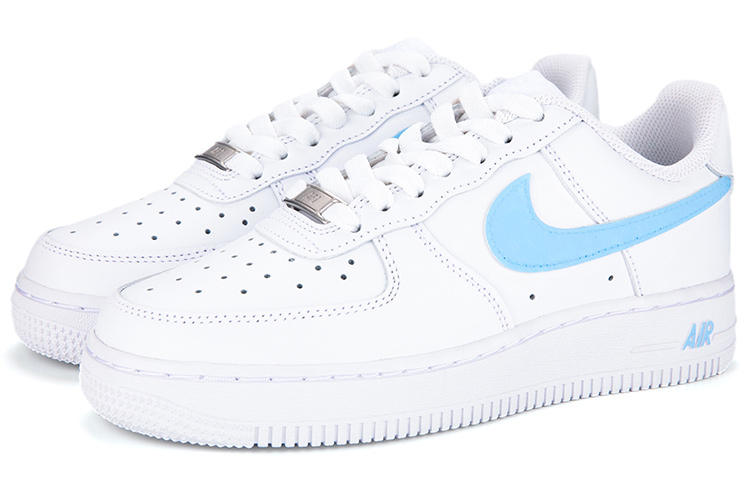 Lookbook [定制鞋款] 耐克空军一号低帮 '手绘天蓝' CW2288-111(Team18-AF1男款天蓝色单钩)