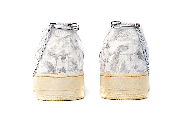 Shop Zapatillas Nike Air Force 1 Low 'Pintadas a Mano Envejecidas Oxidadas' CW2288-111(Team拾柒-男款石膏手绘氧化米白)
