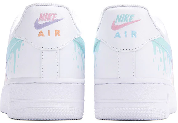 【定制球鞋】 Nike Air Force 1 Low 手繪 彩虹糖漿 融化 簡約清新 低幫 板鞋 男款 白粉 Shop 【定制球鞋】 Nike Air Force 1 Low 手繪 彩虹糖漿 融化 簡約清新 低幫 板鞋 男款 白粉