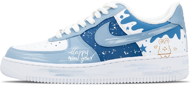 【定製球鞋】 Nike Air Force 1 Low 空軍一號 07兔年限定 HappyNewyear 低筒 板鞋 男款 天藍 Buy 【定製球鞋】 Nike Air Force 1 Low 空軍一號 07兔年限定 HappyNewyear 低筒 板鞋 男款 天藍