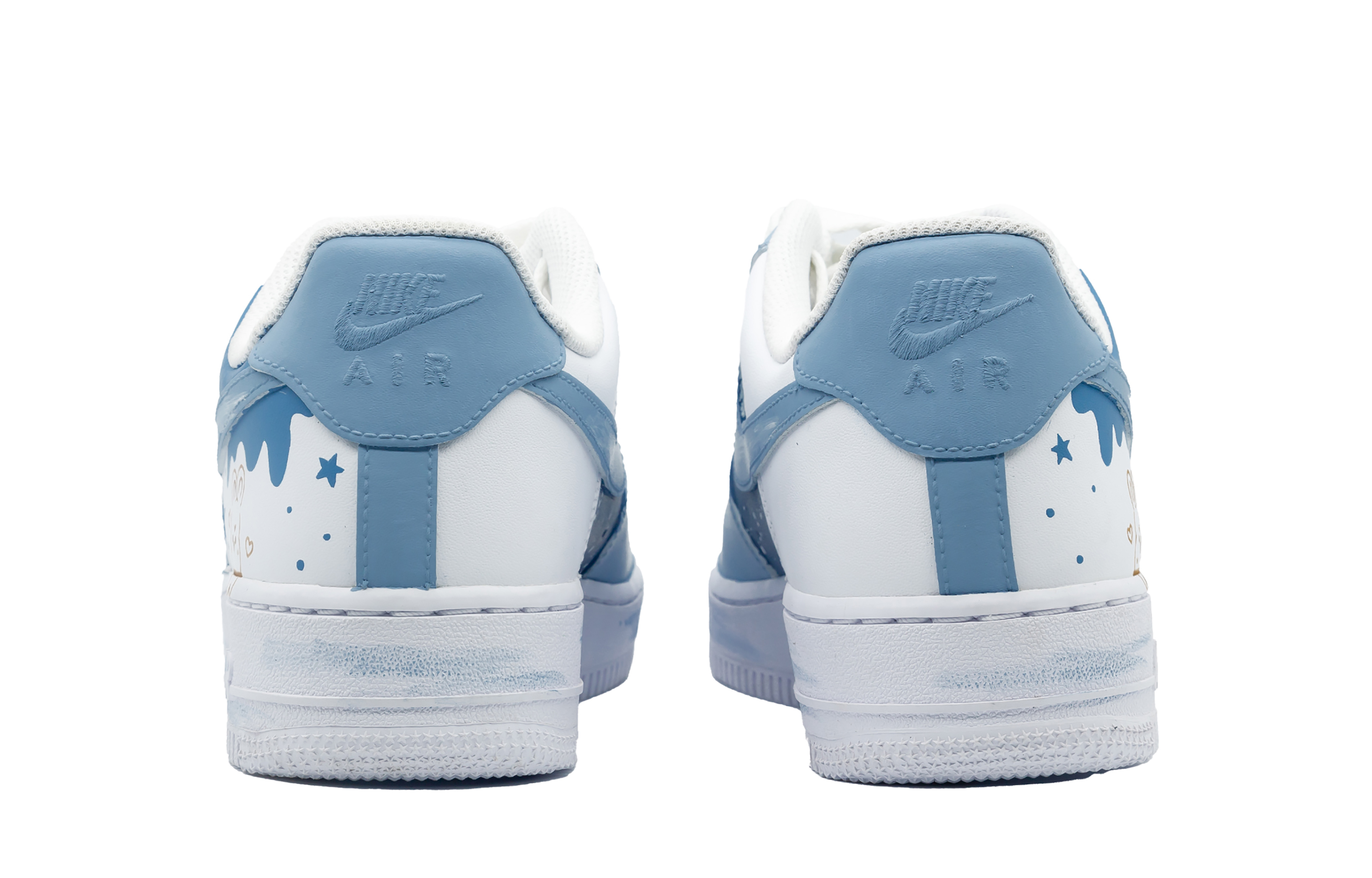 Shop 【定製球鞋】 Nike Air Force 1 Low 空軍一號 07兔年限定 HappyNewyear 低筒 板鞋 男款 天藍