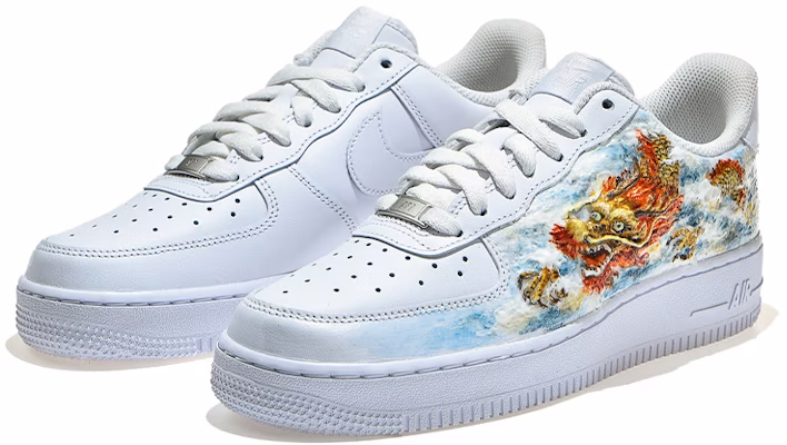 【定制球鞋】Nike Air Force 1 Low 空軍一號 金龍賜福 3D立體手繪 HAPTIC ART 觸覺藝術 不掉色 低幫 板鞋 男款 白藍紅 Lookbook 【定制球鞋】Nike Air Force 1 Low 空軍一號 金龍賜福 3D立體手繪 HAPTIC ART 觸覺藝術 不掉色 低幫 板鞋 男款 白藍紅