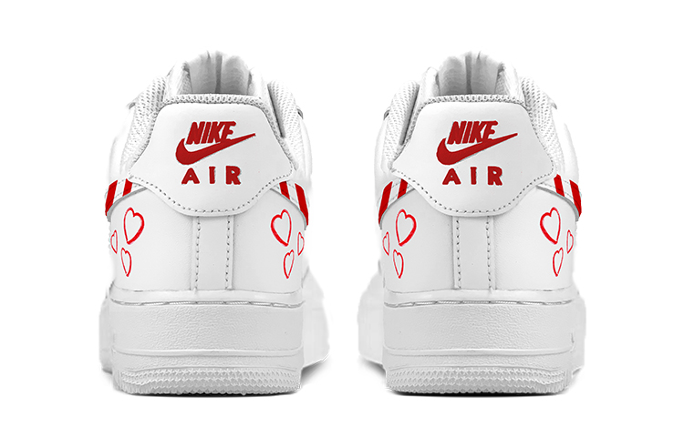 Shop [定制鞋] 耐克空军一号低帮'心动漫画涂鸦白红' DH2920-111(TeamY-女款爱心二次元QD)