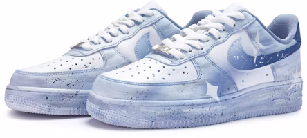【定製球鞋】Nike Air Force 1 Low 811製造 六芒星 手繪噴繪 低幫 板鞋 GS 白藍 Lookbook 【定製球鞋】Nike Air Force 1 Low 811製造 六芒星 手繪噴繪 低幫 板鞋 GS 白藍