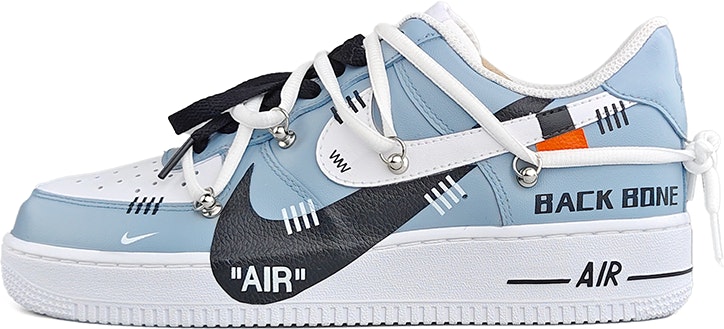 custom-shoes-nike-air-force-1-low-hip-hop-blue-white-black