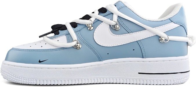 나이키 에어포스 1 로우 '힙합 블루 화이트 블랙' (커스텀) 315122-111(Team13-雾霾蓝E) Shop 나이키 에어포스 1 로우 '힙합 블루 화이트 블랙' (커스텀) 315122-111(Team13-雾霾蓝E)