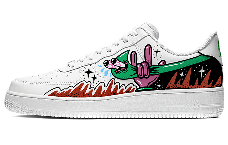 Buy 【客製球鞋】Nike Air Force 1 Low 空軍一號 手繪 Hiphop 低筒 板鞋 男款 黑白紅