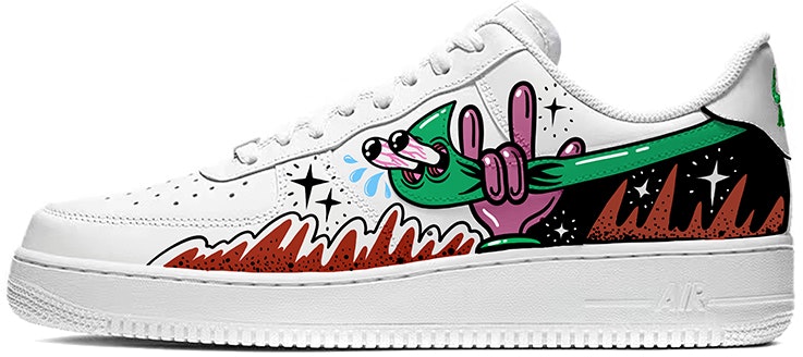 custom-shoes-nike-air-force-1-low-hip-hop-hand-painted-black-white-red