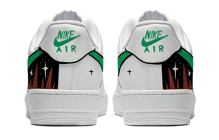 Shop 【客製球鞋】Nike Air Force 1 Low 空軍一號 手繪 Hiphop 低筒 板鞋 男款 黑白紅