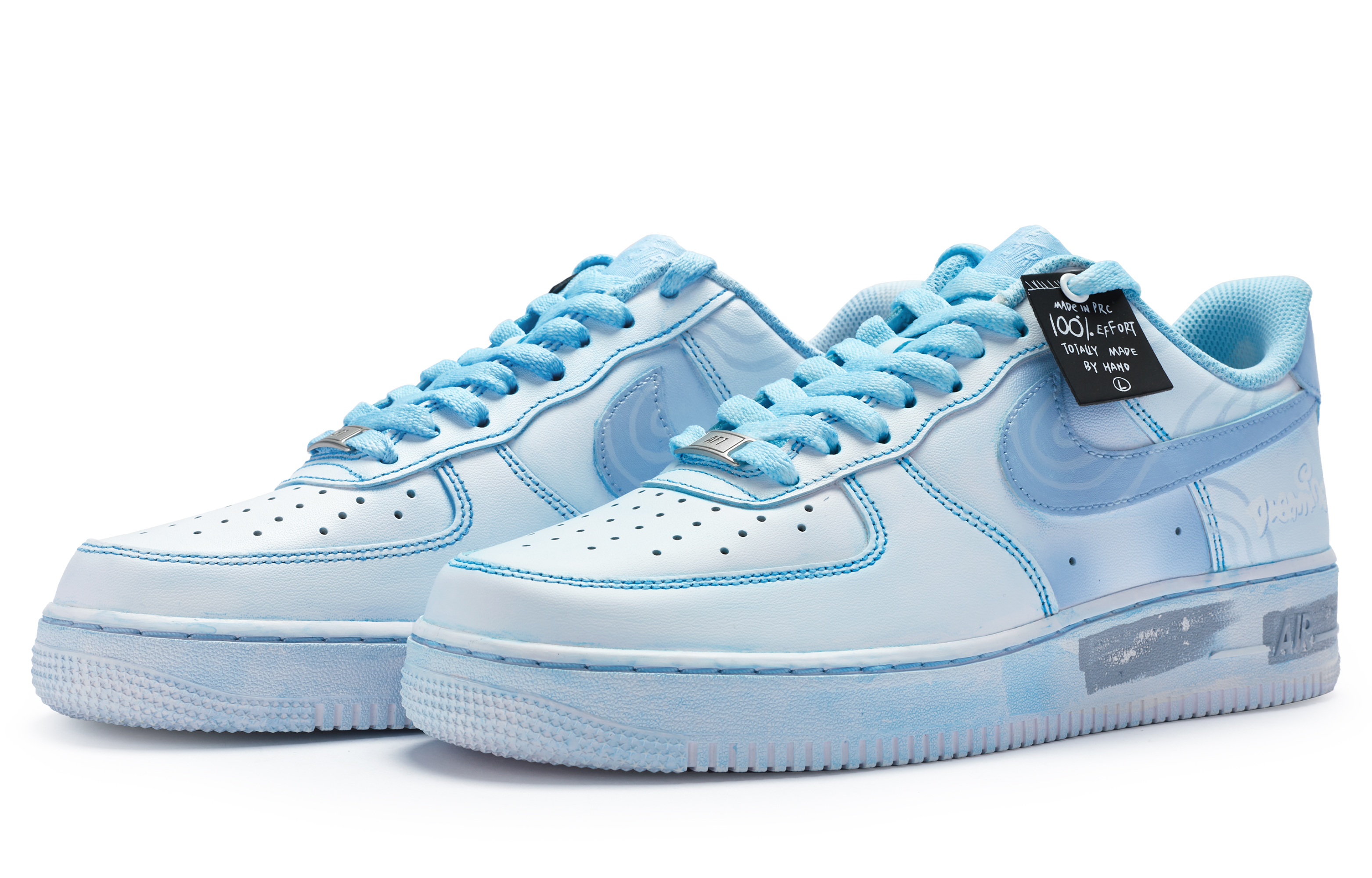 Lookbook 【訂製球鞋】 Nike Air Force 1 Low 07 牛角尖 多夢 特殊鞋盒 情緒色彩 極簡主義 低筒 板鞋 男款 藍白