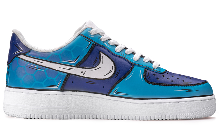 Order [カスタムシューズ] ナイキ エア フォース 1 ロー "ホーネット セカンドディメンション" CW2288-111(TeamB-黄蜂二次元蓝紫)