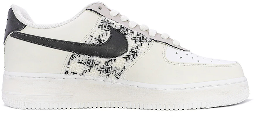 【定製球鞋】 Nike Air Force 1 Low 空軍一號 小香風主題定製 貼布 簡約風 千鳥格 復古 情侶 低筒 板鞋 男款 乳白 Order 【定製球鞋】 Nike Air Force 1 Low 空軍一號 小香風主題定製 貼布 簡約風 千鳥格 復古 情侶 低筒 板鞋 男款 乳白