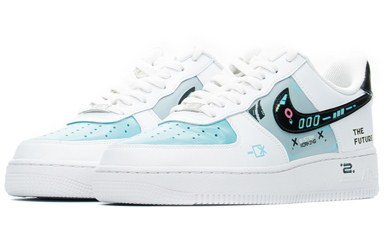 Lookbook 【定制鞋】耐克空军1号低帮“冰蓝” CW2288-111(TeamA-AF1男款赛博白蓝灰)