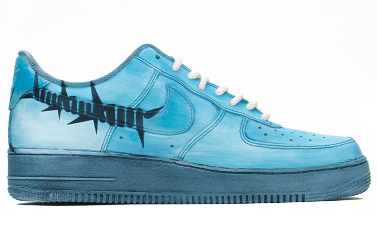 Order [Kasut Custom] Nike Air Force 1 Low 'Ais Biru Awan Putih' CW2288-111(TeamA-AF1男款冰蓝浸染白云)