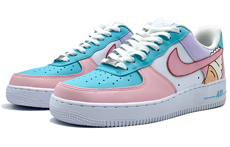 Lookbook 【定制鞋款】耐克空军1号 低帮‘冰淇淋’ 315122-111(TeamD-美食主题男款冰淇淋绿白粉)