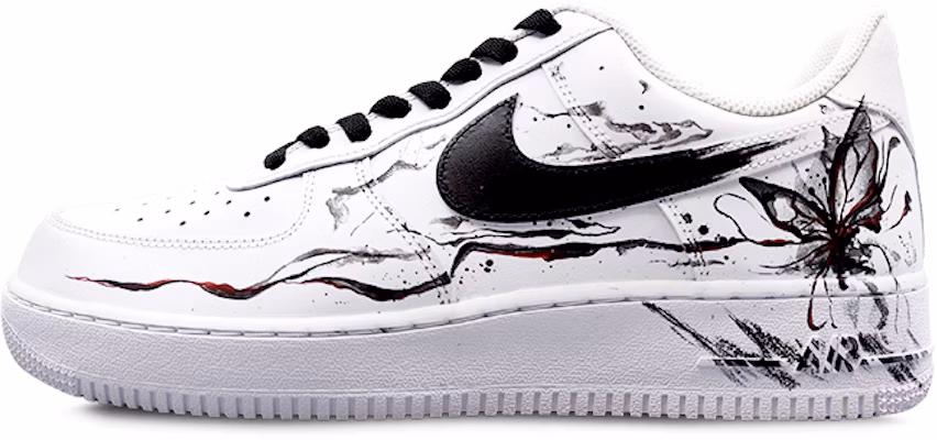【定制球鞋】Nike Air Force 1 Low 07空軍一號 循莊問蝶 水墨 蝴蝶 新中式 國風 手繪 低幫 板鞋 男款 白黑 Buy 【定制球鞋】Nike Air Force 1 Low 07空軍一號 循莊問蝶 水墨 蝴蝶 新中式 國風 手繪 低幫 板鞋 男款 白黑