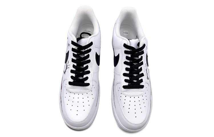 Shop [定制鞋] 耐克 空军1号 低帮 '墨蝶' CW2288-111(Team75-男款循庄问蝶黑白)