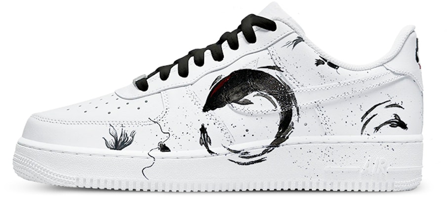 【定制球鞋】Nike Air Force 1 Low 空軍一號 MAY 水墨 鯉魚 國風 潑墨 低幫 板鞋 男款 黑白 Buy 【定制球鞋】Nike Air Force 1 Low 空軍一號 MAY 水墨 鯉魚 國風 潑墨 低幫 板鞋 男款 黑白