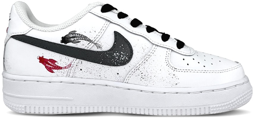 【定制球鞋】Nike Air Force 1 Low 空軍一號 MAY 水墨 鯉魚 國風 潑墨 低幫 板鞋 男款 黑白 Order 【定制球鞋】Nike Air Force 1 Low 空軍一號 MAY 水墨 鯉魚 國風 潑墨 低幫 板鞋 男款 黑白