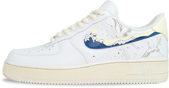 【客製球鞋】Nike Air Force 1 Low 光感變色 國風 水墨 仙鶴 防滑減震 低筒 板鞋 男款 米白 Lookbook 【客製球鞋】Nike Air Force 1 Low 光感變色 國風 水墨 仙鶴 防滑減震 低筒 板鞋 男款 米白