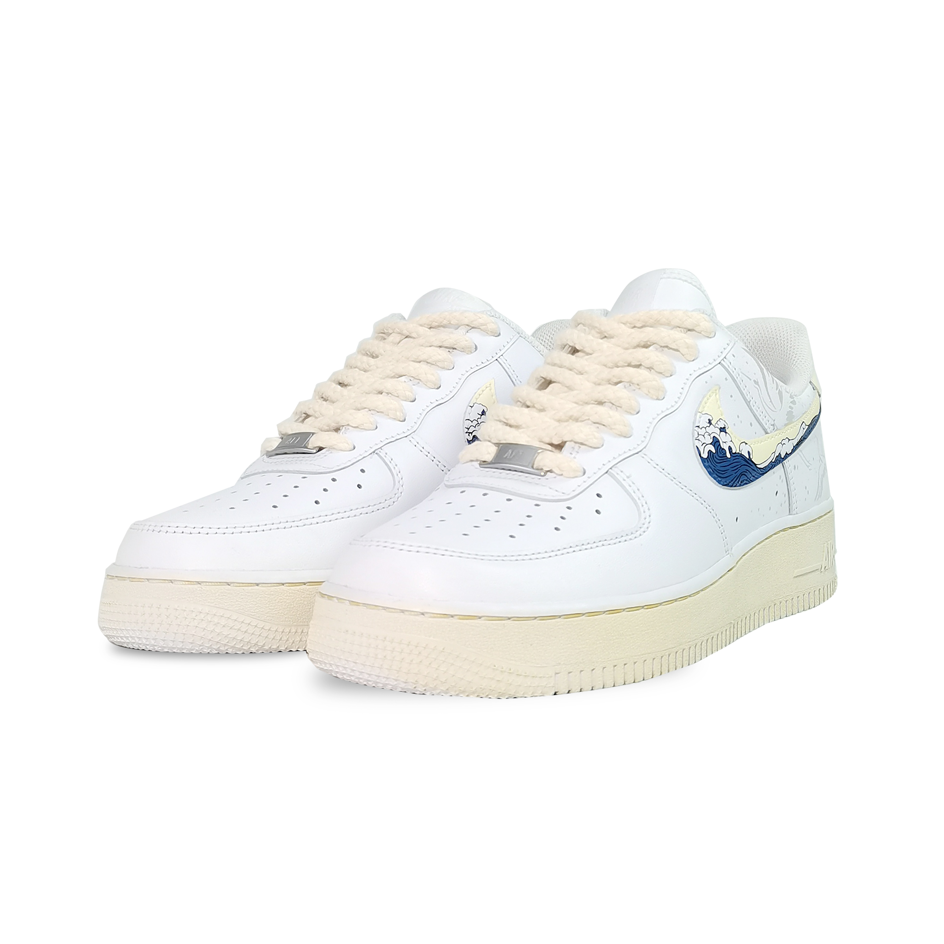 Shop [Sepatu Custom] Nike Air Force 1 Low 'Ink Crane Beige' CW2288-111(TeamEight-男款光感变色仙鹤)