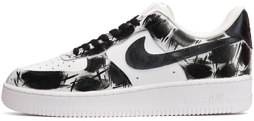 【定製球鞋】 Nike Air Force 1 Low 空軍一號 手繪風 水墨塗鴉 低幫 板鞋 男款 黑白藍 Buy 【定製球鞋】 Nike Air Force 1 Low 空軍一號 手繪風 水墨塗鴉 低幫 板鞋 男款 黑白藍