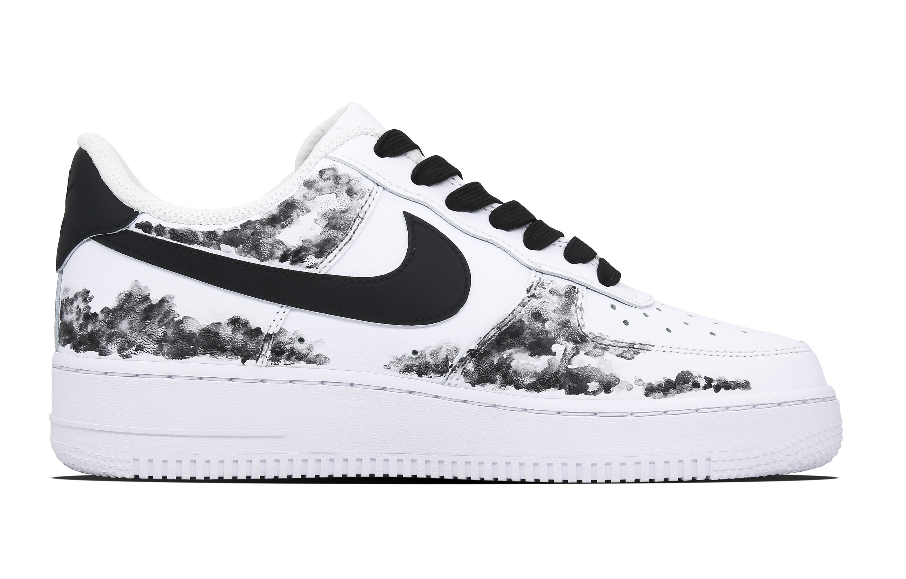 Order 【定製球鞋】Nike Air Force 1 Low 無關風月 新中式 國風 水墨塗鴉 簡約 低筒 板鞋 男款 黑白灰