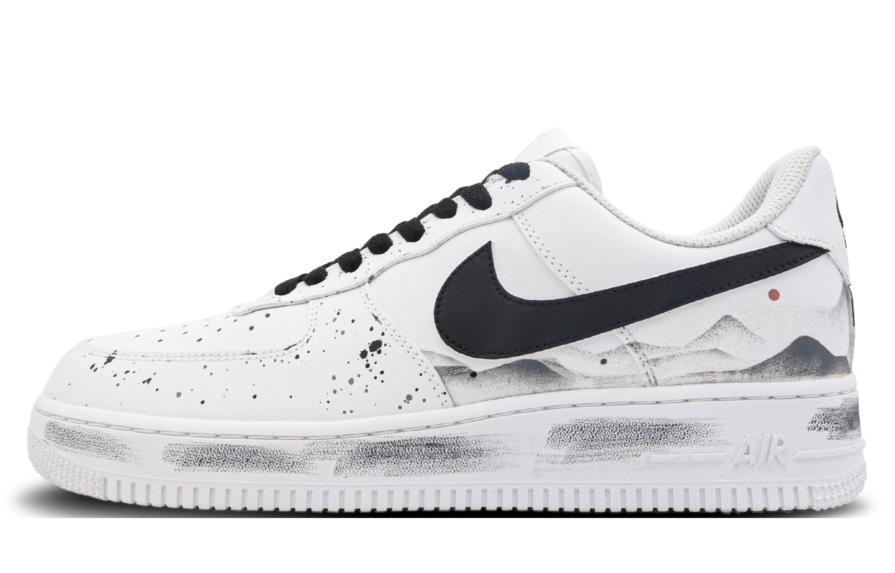 [Custom Shoes] Nike Air Force 1 Low 'Ink Wash Black White'