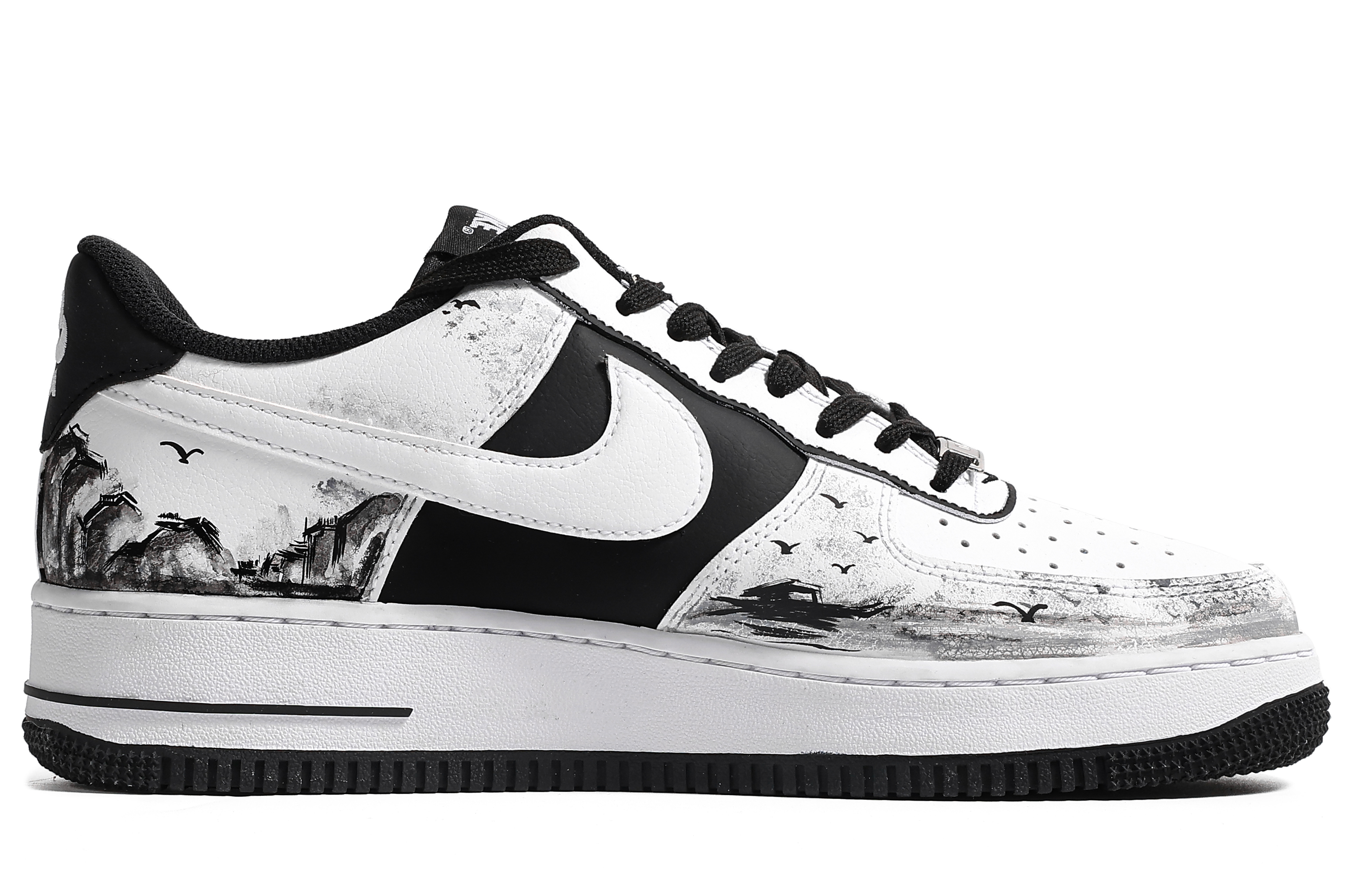 Lookbook [Zapatos Personalizados] Nike Air Force 1 Low 'Paisaje de Tinta Lavada' DR9867-102(TeamM-男款山水S-BOX)