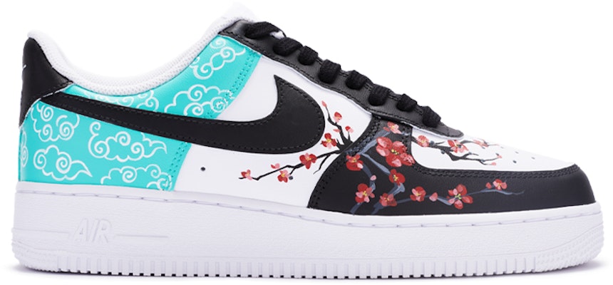 【定制球鞋】 Nike Air Force 1 Low 07 金陵梅花 手繪噴繪 復古鴛鴦色 低幫 板鞋 男款 白黑藍粉 Order 【定制球鞋】 Nike Air Force 1 Low 07 金陵梅花 手繪噴繪 復古鴛鴦色 低幫 板鞋 男款 白黑藍粉