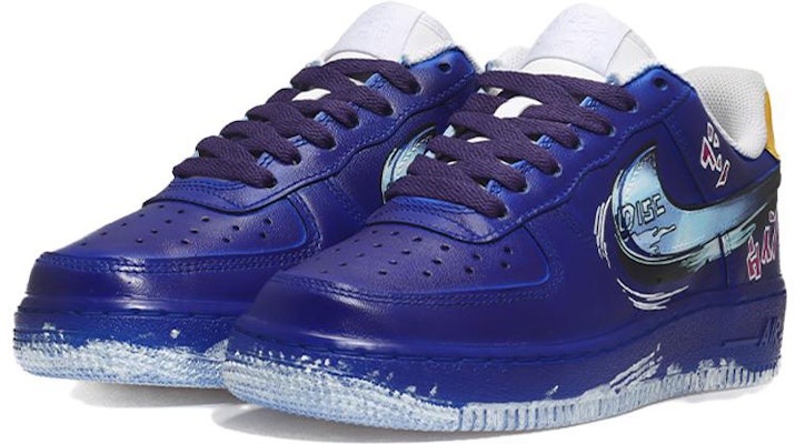 【定制球鞋】耐吉空军一号Air Force 1 Low 07 JOJO的奇妙冒險 解構復古漫畫 賽博朋克 科技金屬感 休閒 低幫 板鞋 男款 藍黃 Lookbook 【定制球鞋】耐吉空军一号Air Force 1 Low 07 JOJO的奇妙冒險 解構復古漫畫 賽博朋克 科技金屬感 休閒 低幫 板鞋 男款 藍黃