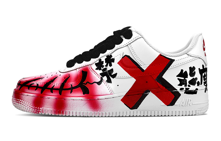 Buy Nike Air Force 1 Low "Joker Graffiti" Personalizadas DH2920-111(TeamY-女款超级反派小丑黑红)