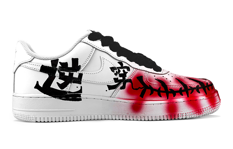 Order Nike Air Force 1 Low "Joker Graffiti" Personalizadas DH2920-111(TeamY-女款超级反派小丑黑红)