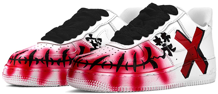 커스텀 나이키 에어포스 1 로우 '조커' DH2920-111(TeamY-女款超级反派小丑黑红) Lookbook 커스텀 나이키 에어포스 1 로우 '조커' DH2920-111(TeamY-女款超级反派小丑黑红)