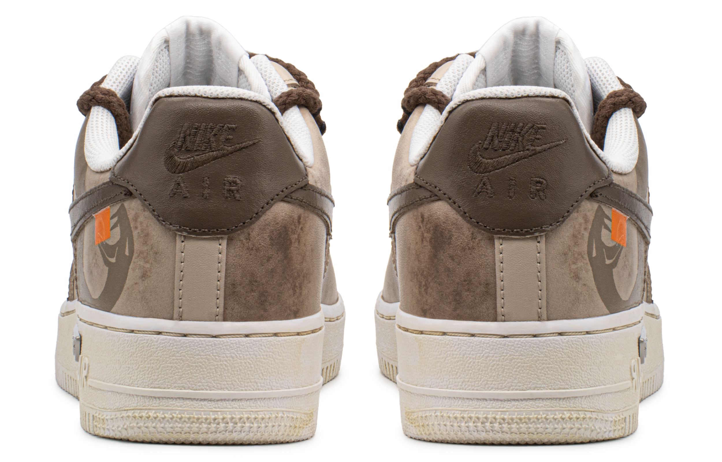 Shop 【定制球鞋】Nike Air Force 1 Low 復古禮盒 解構 高街 神秘蛇 低筒 板鞋 男款 卡其棕