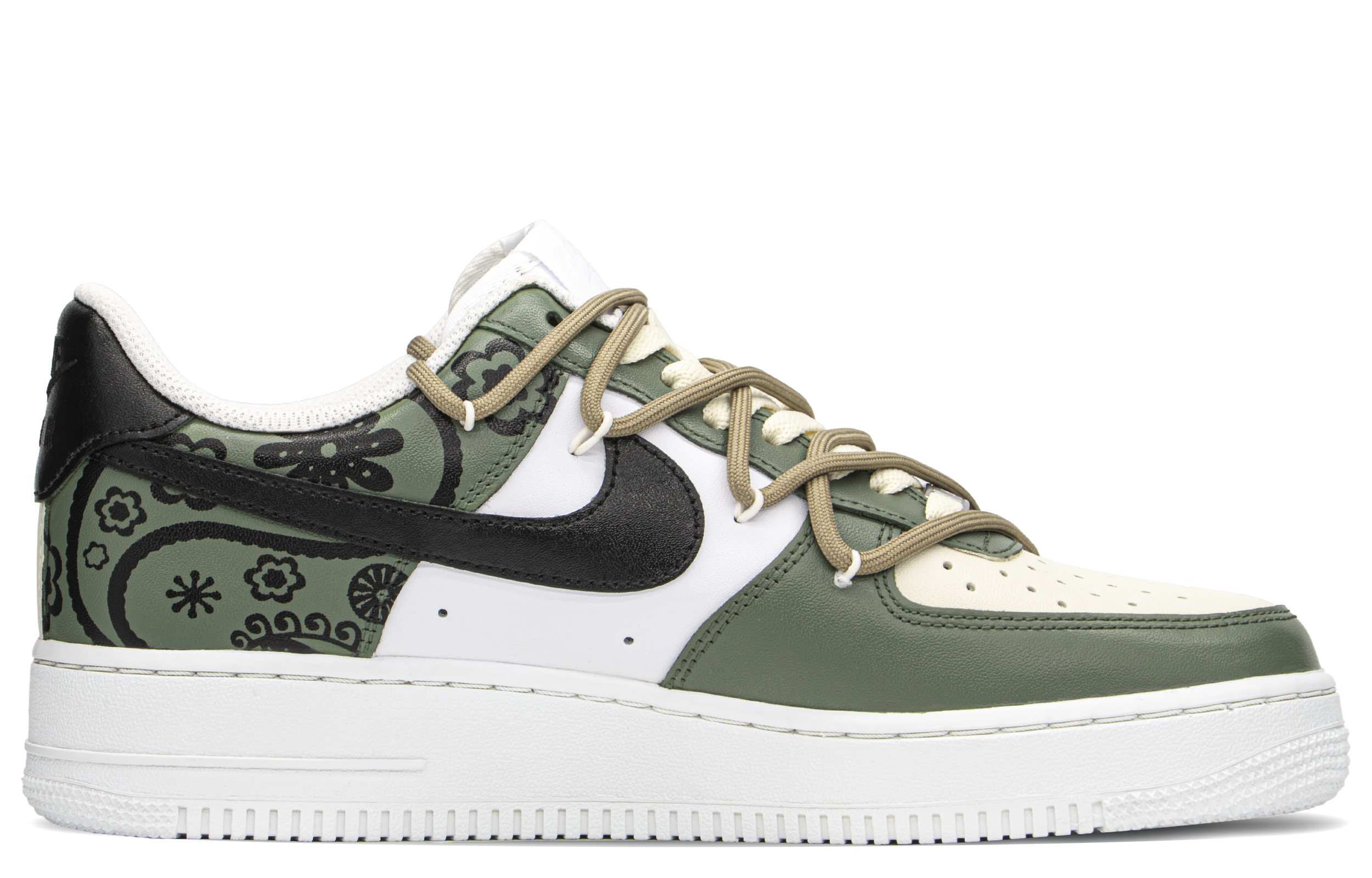 [Custom Shoes] Nike Air Force 1 Low 'Khaki Green FZBB Street Paisley' 圖 2