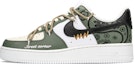 Buy 나이키 에어포스 1 로우 '카키 그린 페이즐리 러브' (커스텀) CW2288-111(TeamA-街头腰果)