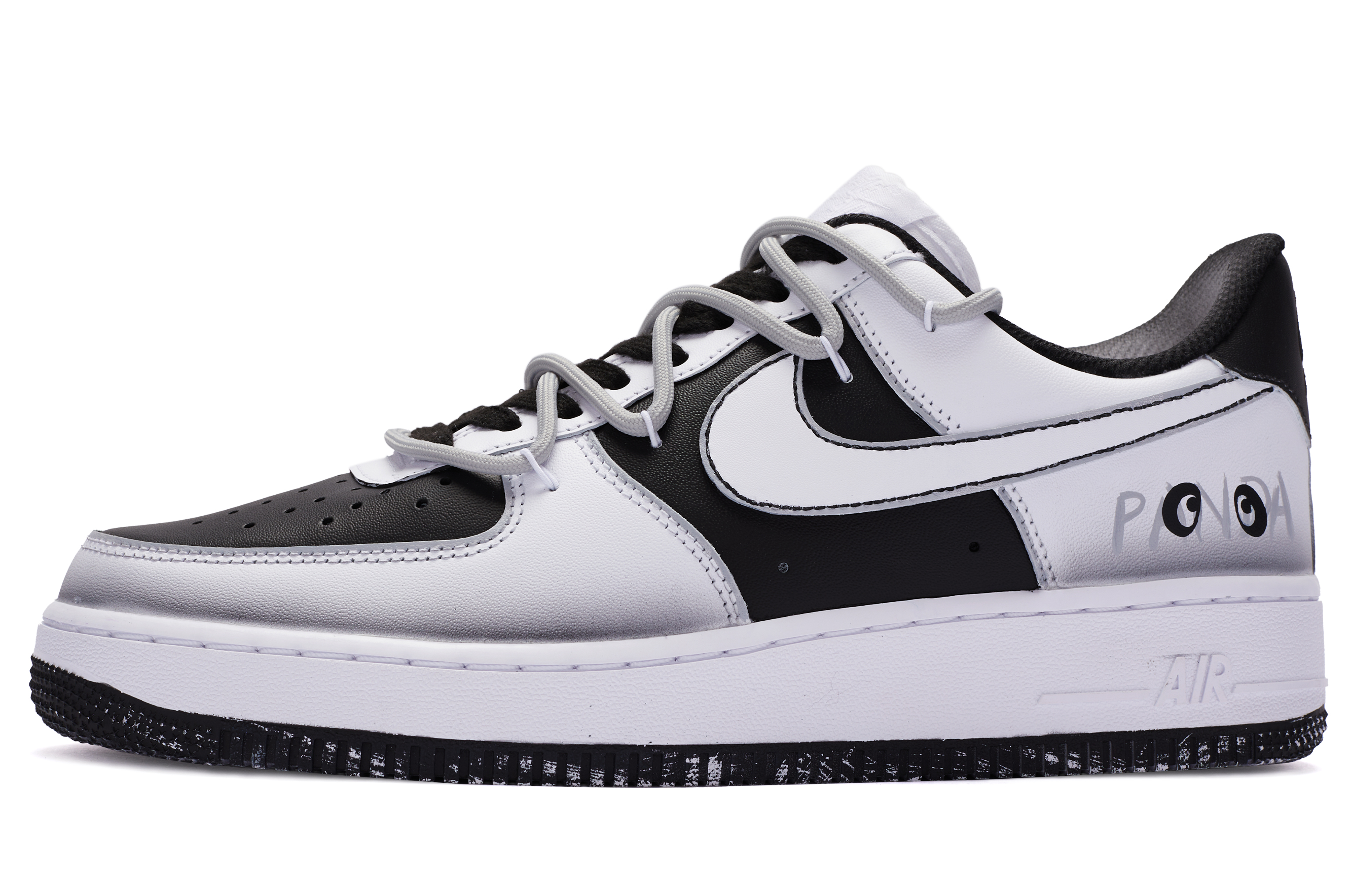 Buy 【定製球鞋】 Nike Air Force 1 Low BIGNIU 六一動漫 功夫熊貓 手繪噴繪 低筒 板鞋 男款 黑白