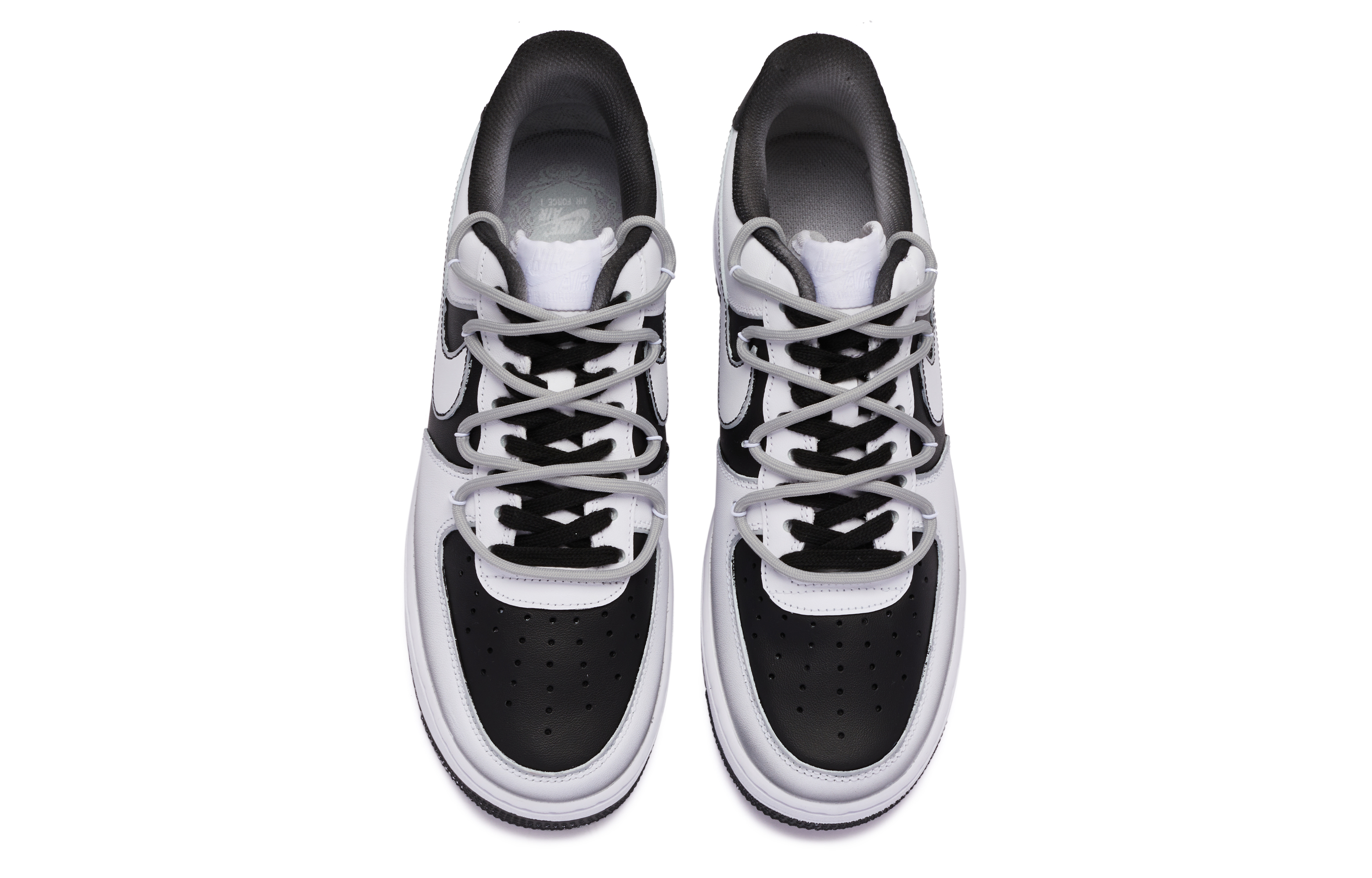 Shop 【定製球鞋】 Nike Air Force 1 Low BIGNIU 六一動漫 功夫熊貓 手繪噴繪 低筒 板鞋 男款 黑白