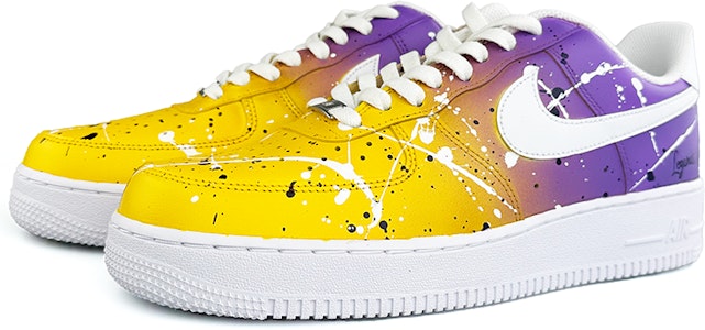 나이키 에어포스 1 로우 '레이커스 그라데이션 스플래터' (커스텀) CW2288-111(Team91-湖人黄紫渐变A) Lookbook 나이키 에어포스 1 로우 '레이커스 그라데이션 스플래터' (커스텀) CW2288-111(Team91-湖人黄紫渐变A)