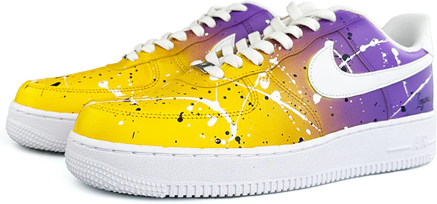 【定制球鞋】Nike Air Force 1 Low 黃紫漸變 紫金潑墨 防滑耐磨 低幫 板鞋 男款 白黃紫 Lookbook 【定制球鞋】Nike Air Force 1 Low 黃紫漸變 紫金潑墨 防滑耐磨 低幫 板鞋 男款 白黃紫