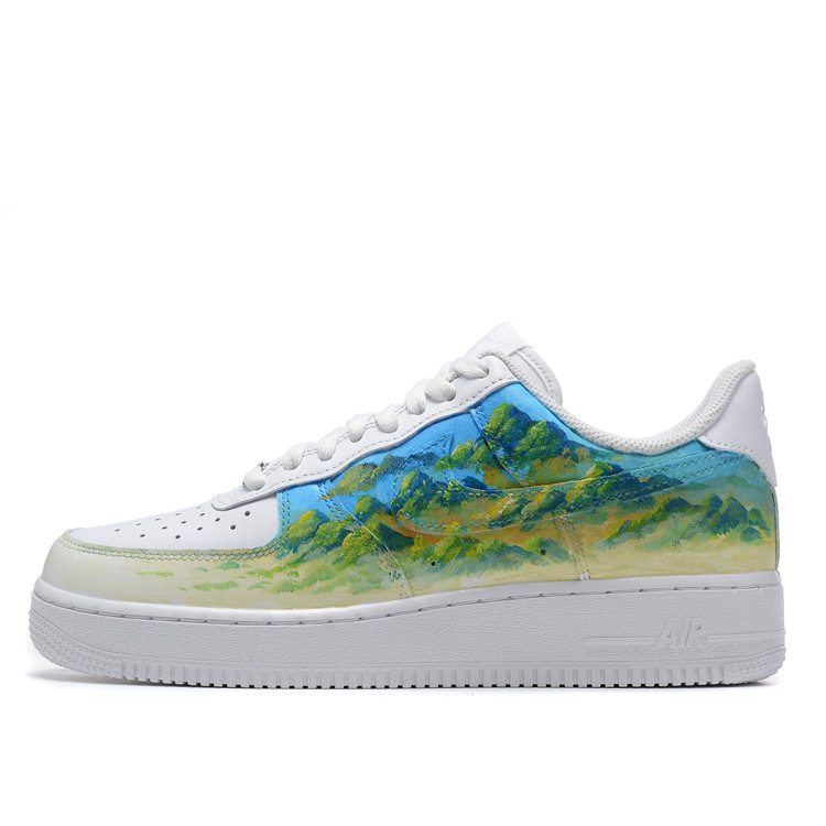 [Custom Shoes] Nike Air Force 1 Low 'Landscape Art Teal'