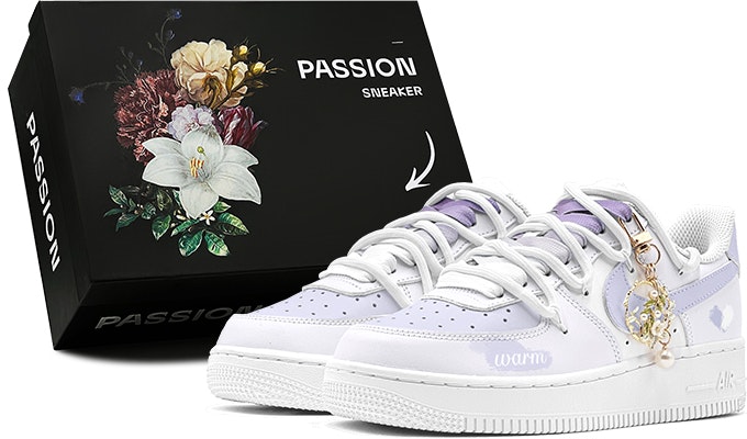 【客製球鞋】Nike Air Force 1 Low 空軍一號 逆齡穿搭 夏日薰衣草 特殊鞋盒 防滑 低筒 板鞋 GS 紫白 Buy 【客製球鞋】Nike Air Force 1 Low 空軍一號 逆齡穿搭 夏日薰衣草 特殊鞋盒 防滑 低筒 板鞋 GS 紫白