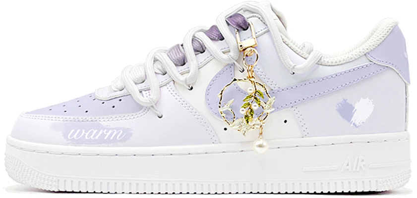 【客製球鞋】Nike Air Force 1 Low 空軍一號 逆齡穿搭 夏日薰衣草 特殊鞋盒 防滑 低筒 板鞋 GS 紫白 Order 【客製球鞋】Nike Air Force 1 Low 空軍一號 逆齡穿搭 夏日薰衣草 特殊鞋盒 防滑 低筒 板鞋 GS 紫白